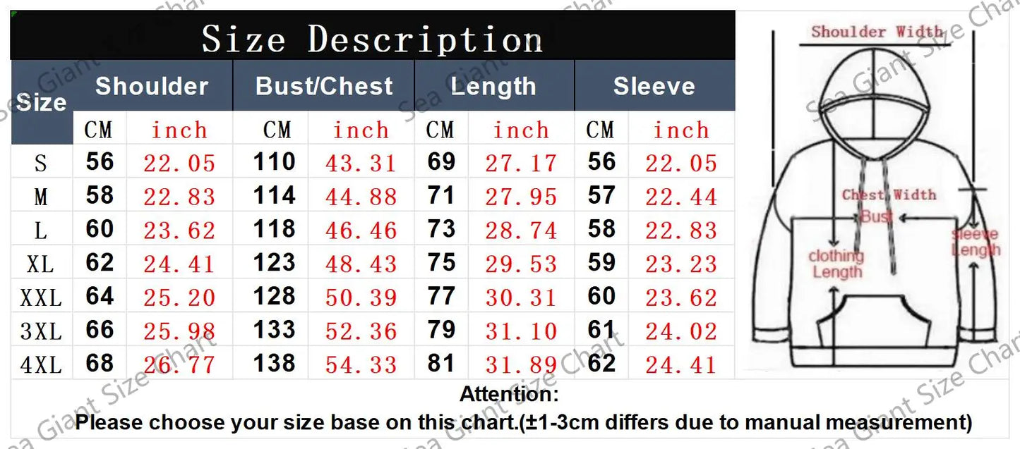 Men's Casual Loose Letter Printed Sweatshirt 3d Printed Pattern Hoodie Popular Fashion Pullover Personality Sweatshirt Clothing