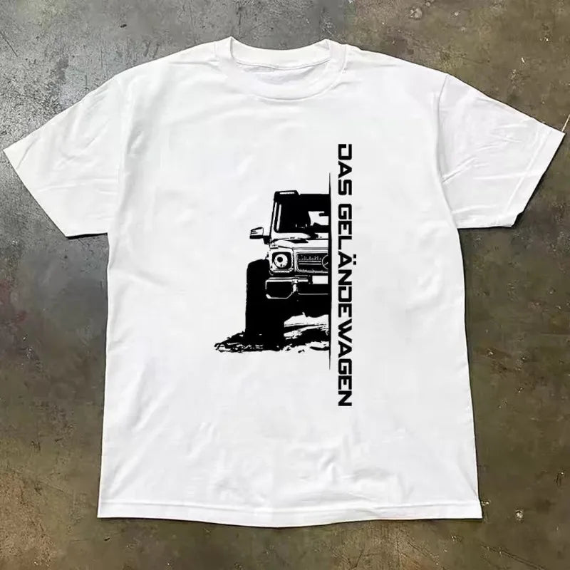 Off-Road vehicle Printed Men's T-Shirt Cotton Casual O-Neck Short Sleeve Women‘s Streetwear Oversize High Quality SUV Tees Tops