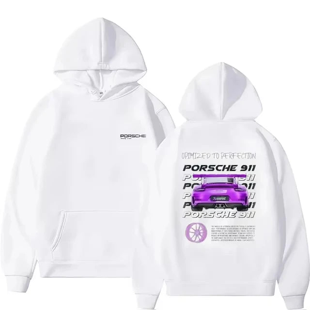 Casual Cotton Classic Fashion Design Car Letter Hoodies Aesthetic Popular GT3-RS Tops Pullover Sweatshirt Oversized 911 Unisex