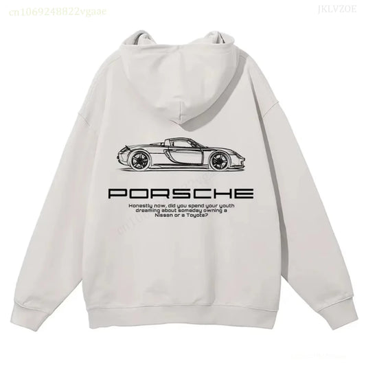 Autumn Winter Need Money for POrsche Hoodie Men Letter Graphic Hip Hop Pullover Cotton Sweatshirt Women Coat Designer Clothes