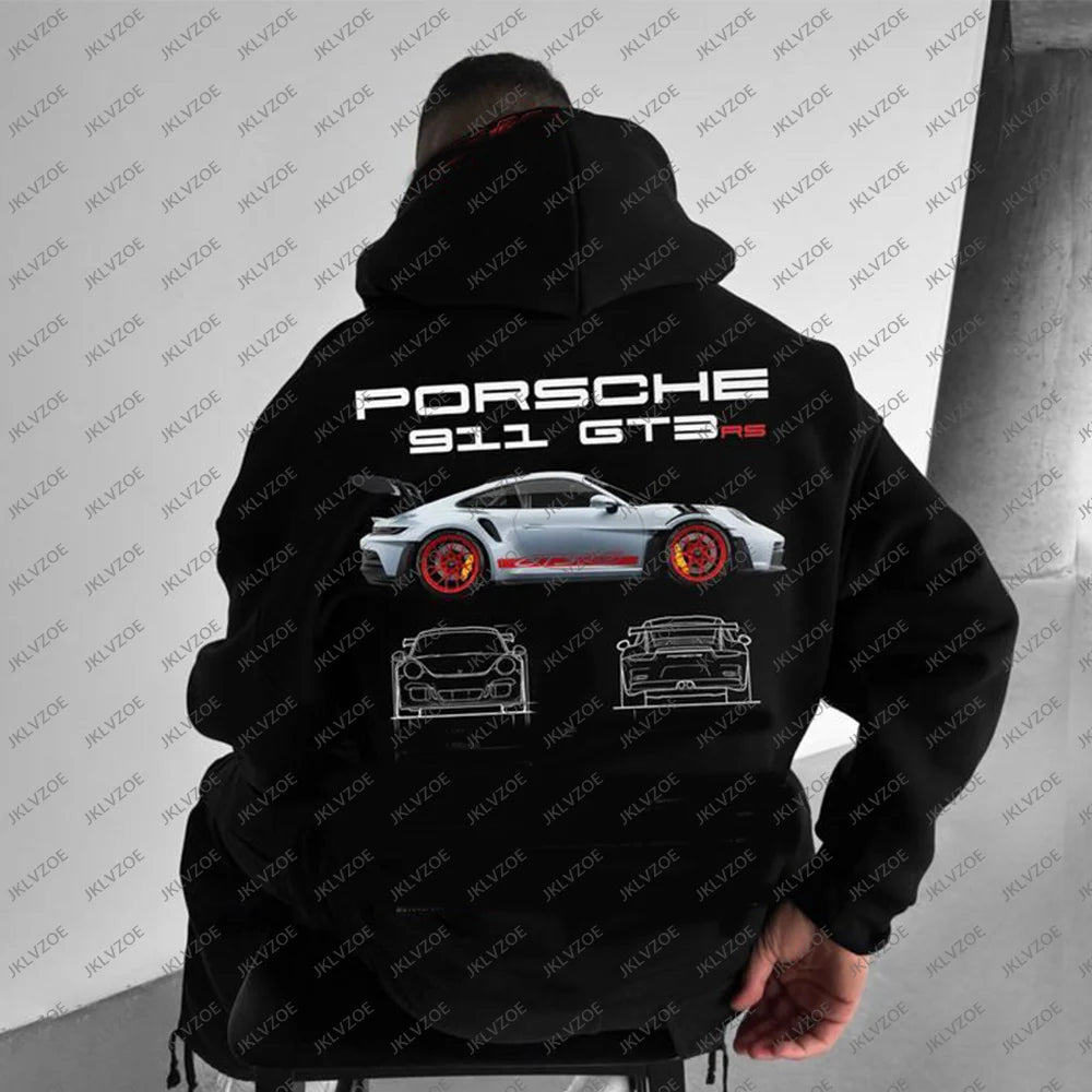 Racing F1 Unisex Boys Top Casual Team Clothes Teenager Men Boys Winter Sweatshirts Cotton Grapple 911 GT3RS Oversize Car Hoodie